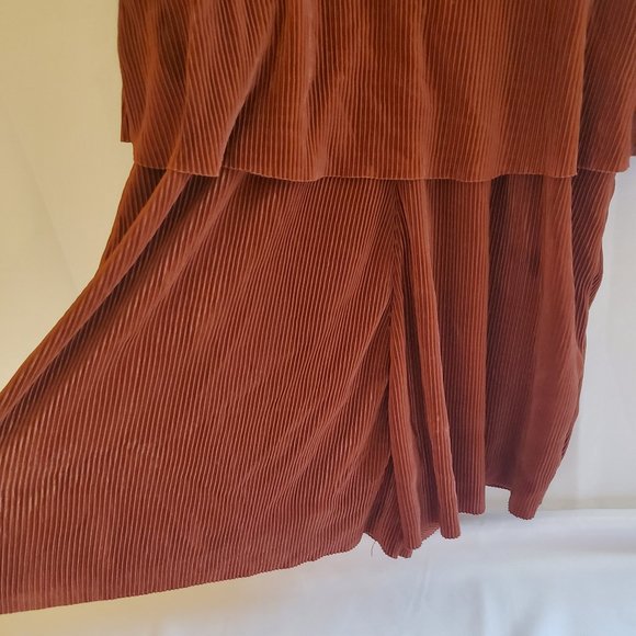 Silence & Noise Corduroy Rustic Copper Romper with Spaghetti Straps Sizes XS - Picture 10 of 16